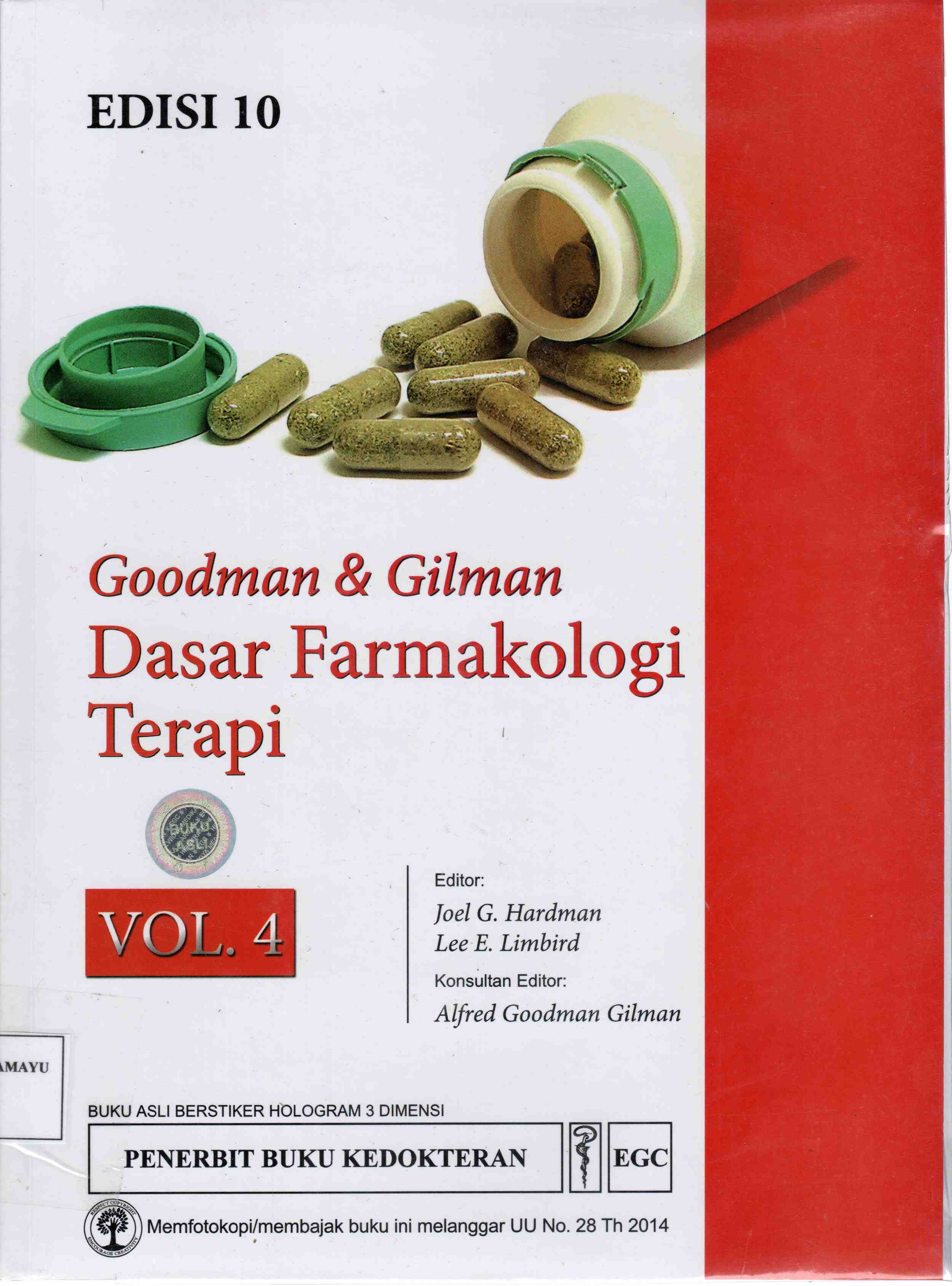Goodman & Gilman : Dasar Farmakologi Terapi Vol 4 ED.10