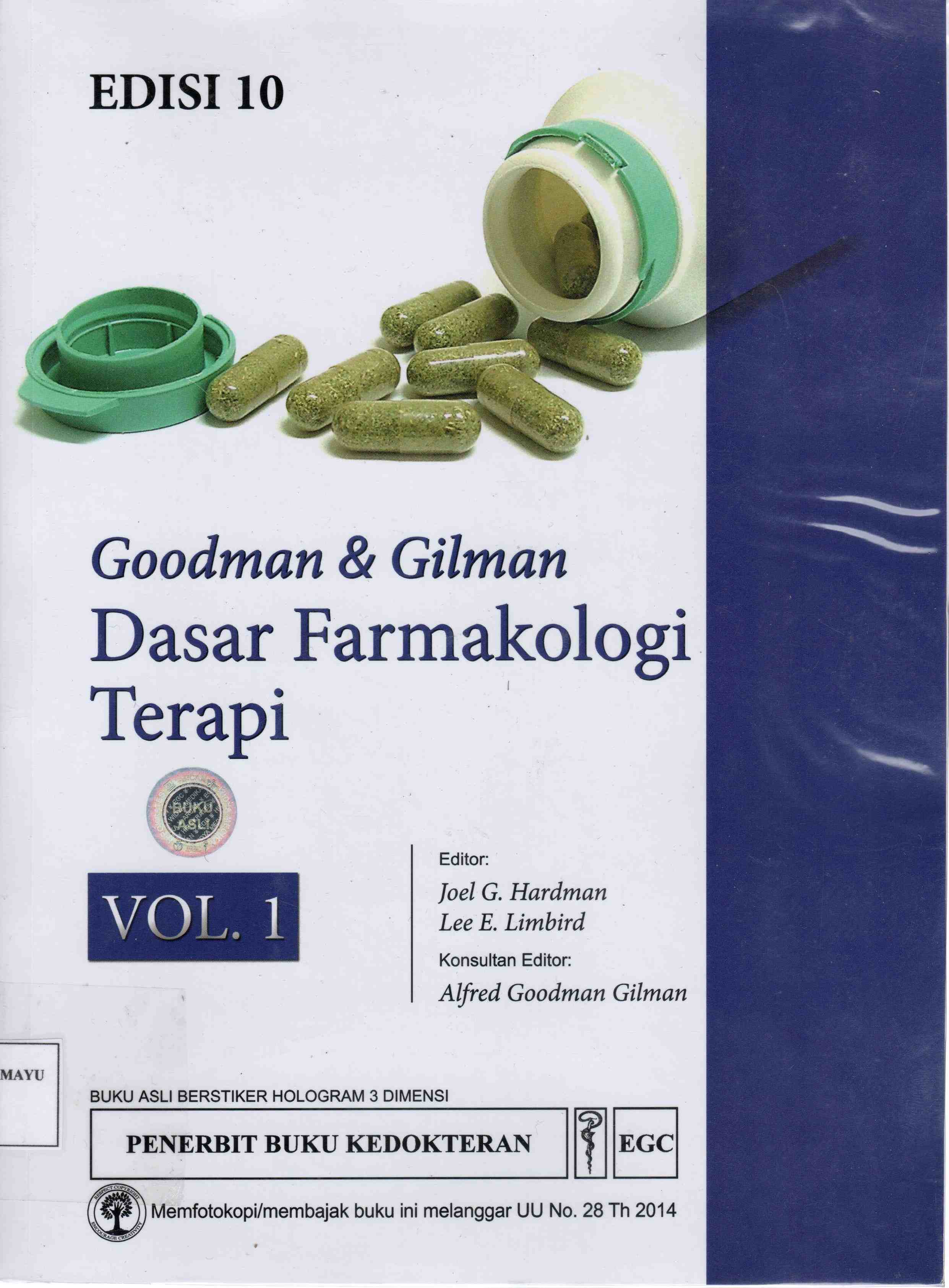 Image of Goodman & Gilman : Dasar Farmakologi Terapi Vol 1 ED.10