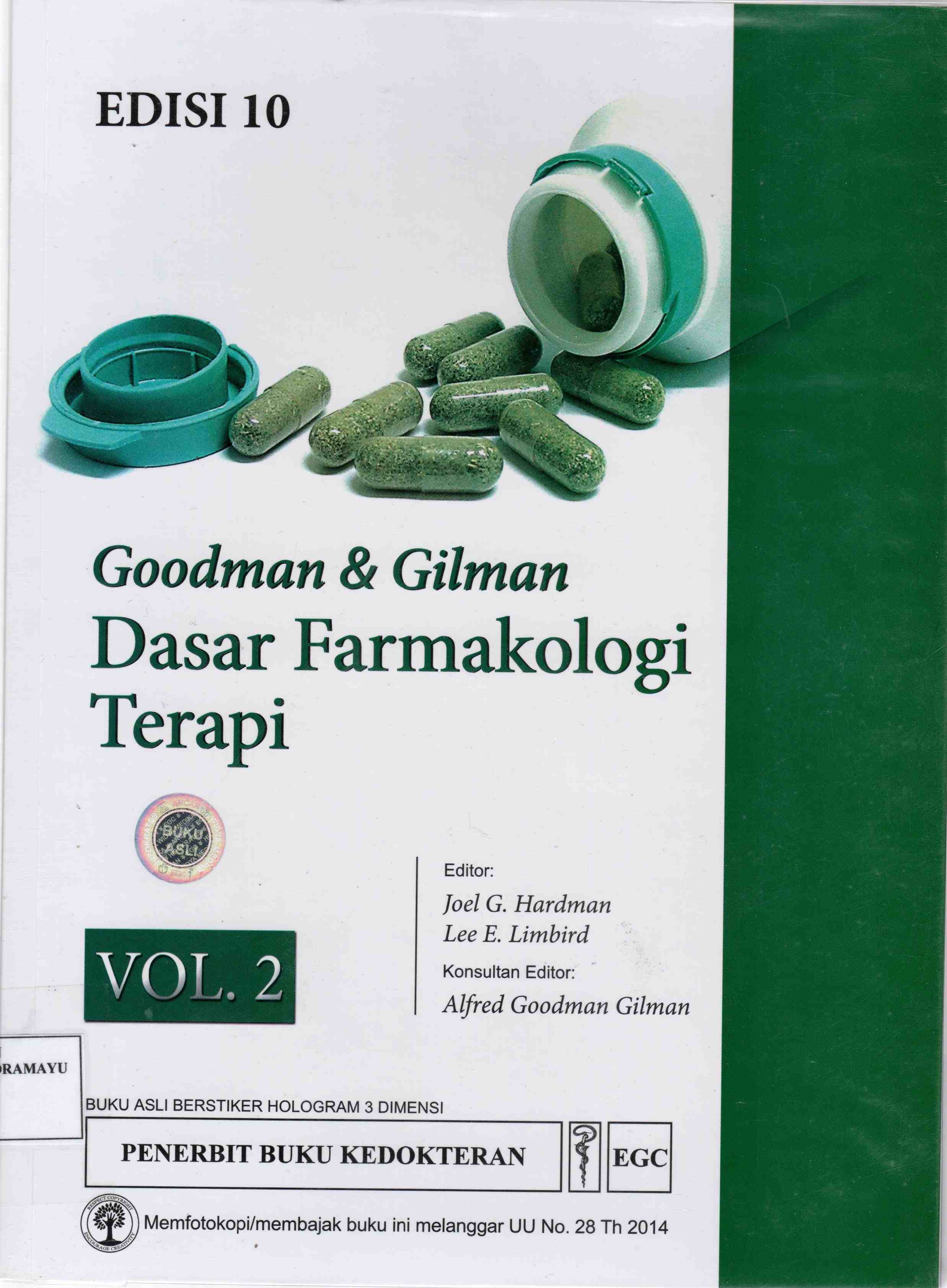Goodman & Gilman Dasar Farmakologi Terapi Vol 2 ED.10