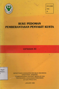 Buku Pedoman Pemberantasan Penyakit Kusta