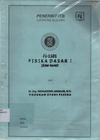 FI -1101 Fisika dasar I ed. Revisi