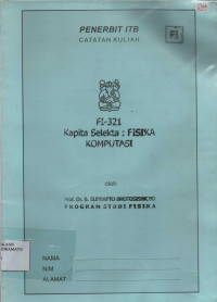 FI - 32 Kapita Selekta : Fisika Komputasi