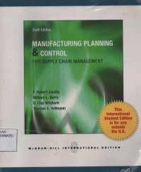 Manufacturing Planning & Control for supply chain management Sixth edition