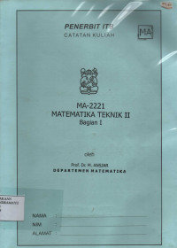 MA-2221 Matematika Teknik II Bagian 1