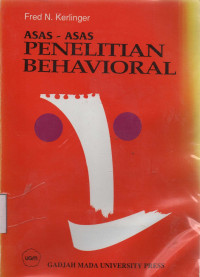 Asas-Asas Penelitian Behavioral