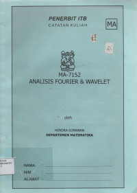 MA-7152 Analisis Fourier & Wavelet