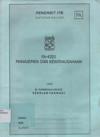 FA-4201 Manajemen Dan Kewirausahaan