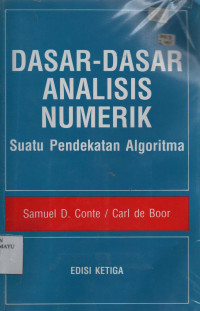 Dasar-Dasar Analisis Numerik Suatu Pendekatan Algoritma