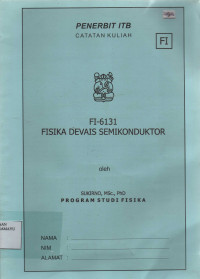 FI - 6131 Fisika Devais Semikonduktor