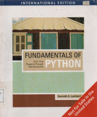 Fundamentals of Python : From first programs Throught Data structures